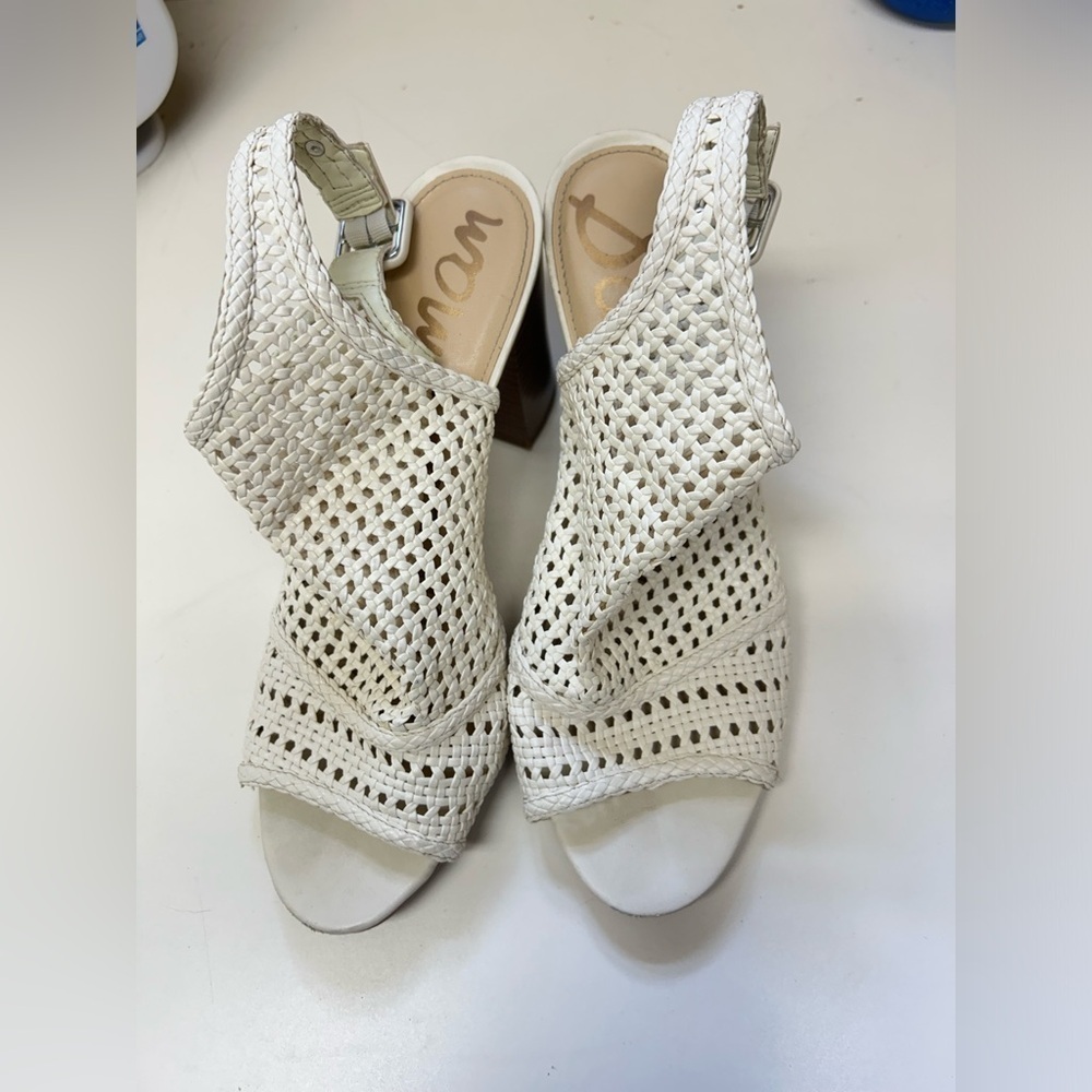 - Sam Edelman Evie Basket Ivory Sandals - Picture 4 of 6